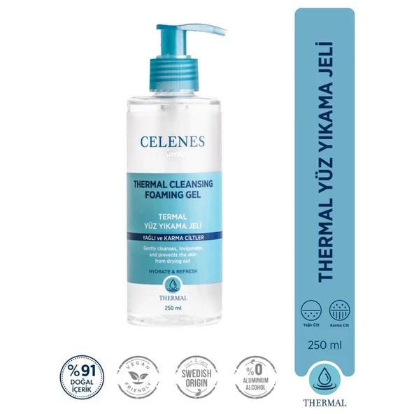 Celenes Thermal Yağlı ve Karma Ciltler 250 ml Yüz Temizleme Jeli ürün görseli 1