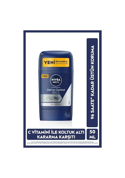 Nivea Men Derma Control Clinical 50 ml Erkek Stick Deodorant ürün görseli 1
