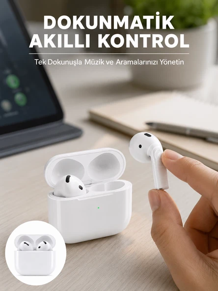 Kaliteli Ucuz İOS ve Android Uyumlu TWS Bluetooth Kulaklık ANC Özelliği Yeni Nesil ürün görseli 1