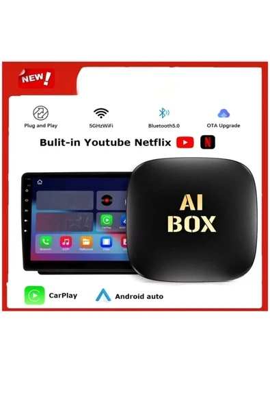 Android İşletim Sistemli, 32GB Hafızalı, Kablosuz CarPlay Destekli Akıllı Multimedya Kutusu ürün görseli 1