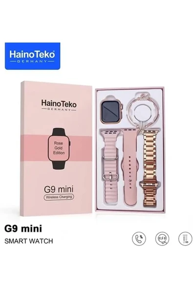 Pembe Akıllı Bileklik, Nabız ve Uyku Takibi, Sesli Görüşme ve Suya Dayanıklı Özellikli Kadın Saati ürün görseli 1