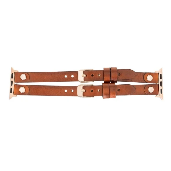 Apple Watch Uyumlu Deri Kordon Ely Double Tour RST2EF - Resim 3