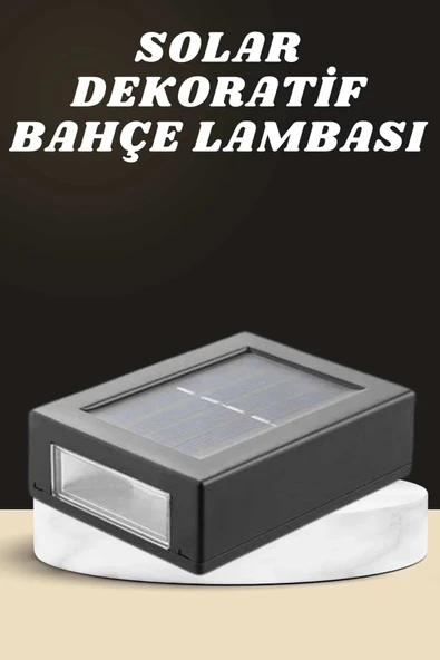 Dekoratif Duvar Lambası Solar Güneş Enerjili Bahçe Aydınlatması ürün görseli 1