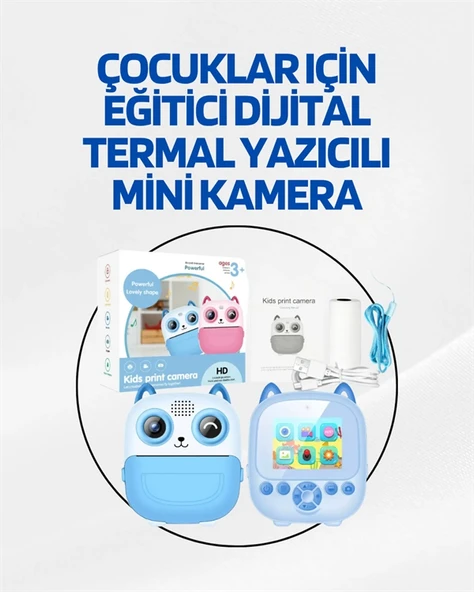 Dijital Termal Yazıcılı Mini Kamera – HD Video & Anında Fotoğraf Çıktısı ürün görseli 1