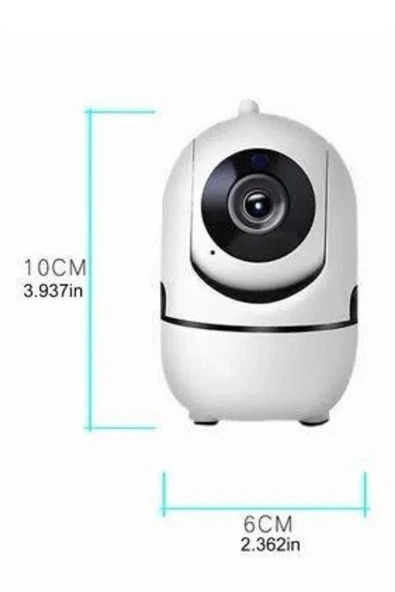 Baby Kamera Kablosuz 720P Beyaz 360 Derece Wifi Kamera Full HD 1080p ürün görseli 1
