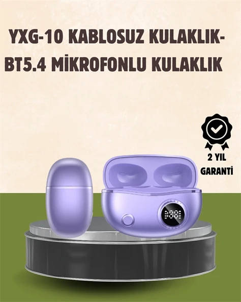 YXG10 Kablosuz Kulaklık – Bluetooth 5.4, Dokunmatik, LED Ekranlı Şarj Kutusu ürün görseli 1