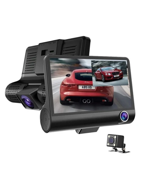 Araç DVR Kamera Çift Lensli 4 İnç Ekranlı G Sensörlü - Resim 4