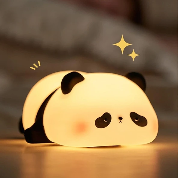 Panda Tasarımlı Renk Değiştirebilen Dokunmatik Gece Lambası ürün görseli 1