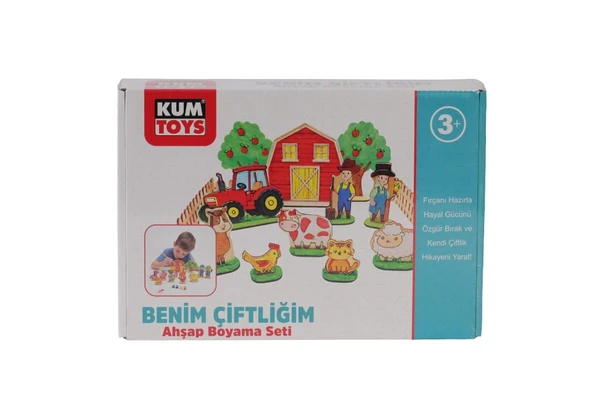KM5898 KUMTOYS BENİM ÇİFTLİĞİM AHŞAP BOYAMA SETİ ürün görseli 1