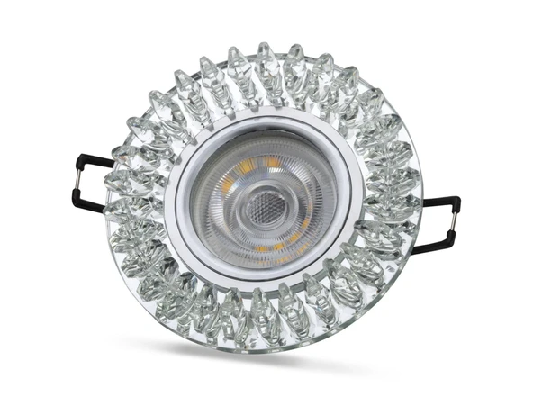NOAS YL65 1727 Troya Led Çerçeveli 4000K Kristal Cam Spot Kasa - Priz ve Anahtar İçin Uyumlu Çerçeve ürün görseli 1