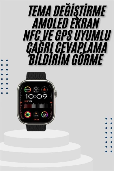 Akıllı Saat Uyku ve Sağlık Takibi GPS Uyumlu Tema Değiştirme ürün görseli 1