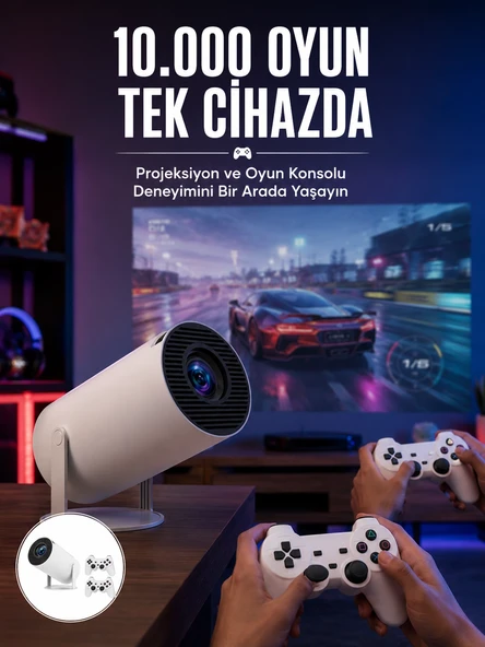 Projeksiyon Cihazı Video Oyun Konsolu 8 GB Hafıza LCD Ekran Kumandalı Yeni Nesil ürün görseli 1