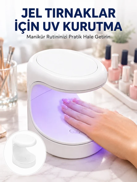 Kalıcı Oje Kurutucu UV Led Teknolojisi Taşınabilir Mini Tırnak Kurutucu Yeni Nesil ürün görseli 1