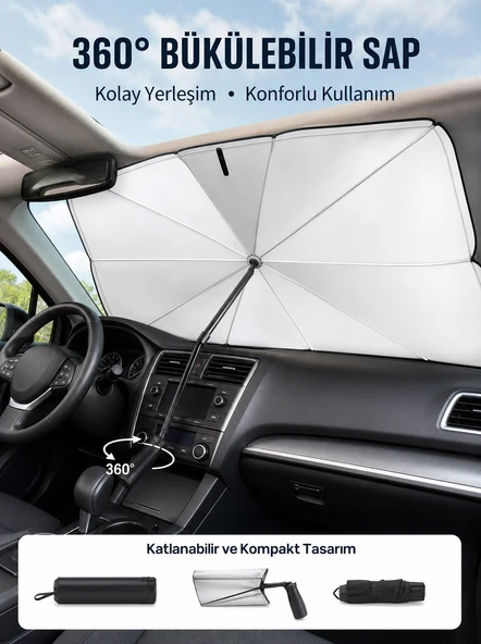 Pratik Ön Cam Güneşliği – Geniş Kapsama Alanı, Kolay Saklama Yeni Nesil ürün görseli 1