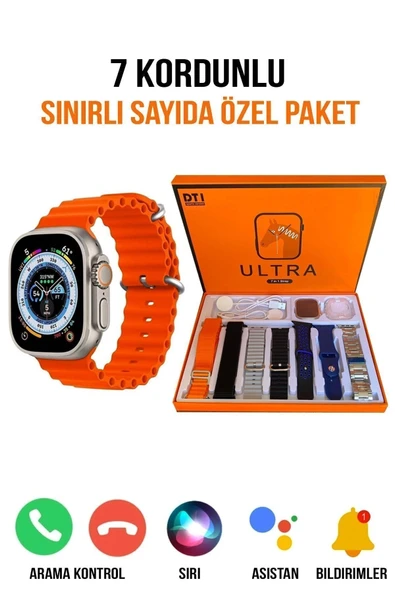 49mm Ekranlı Çok Renkli Akıllı Saat, Nabız ve Uyku Takibi Özellikli, Suya Dayanıklı ürün görseli 1