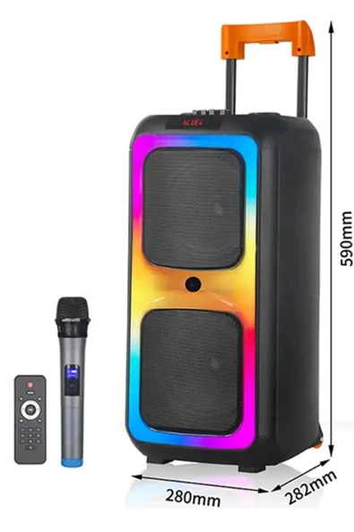 Taşınabilir Bluetooth Hoparlör - Renkli Işıklı, Suya Dayanıklı ve Çoklu Bağlantı Özellikli ürün görseli 1
