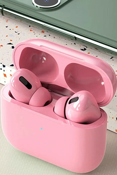 Pembe Renkli Kablosuz Kulak İçi Kulaklık, Bluetooth 5.0 Bağlantılı ve Dokunmatik Kontrol Özellikli ürün görseli 1