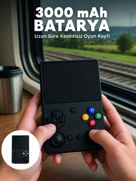 Retro Taşınabilir Oyun Konsolu 3.5 İnç IPS Ekran 26 Emülatör Destekli 64GB El Tipi Oyun Cihazı ürün görseli 1