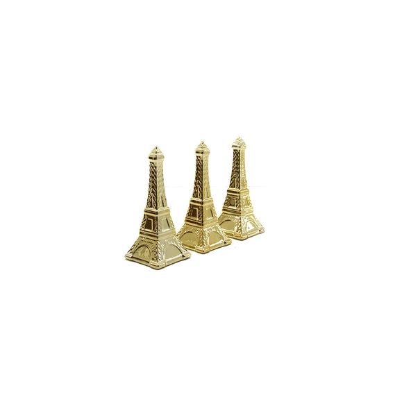 Küçük Boy Eyfel Kulesi Tasarımlı Biblo - Seramik - Parlak Altın - Süs ürün görseli 1