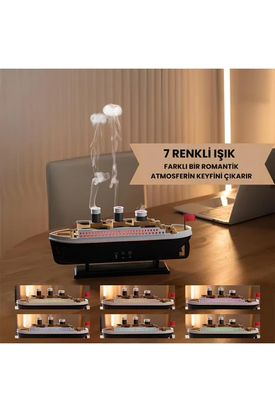 Sıcak ve soğuk buhar seçenekli, oda havasını nemlendiren cihaz. Siyah renklidir. ürün görseli 1