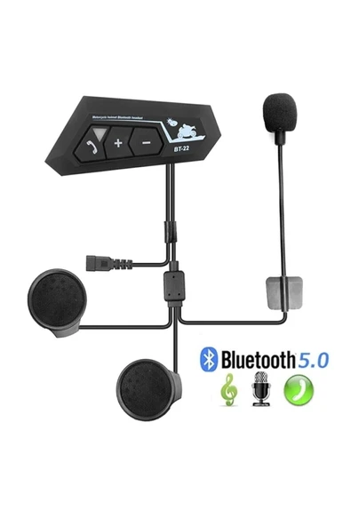 Motosiklet Kaskı için Şarj Edilebilir Bluetooth Intercom Kulaklığı ve Mikrofon Seti ürün görseli 1