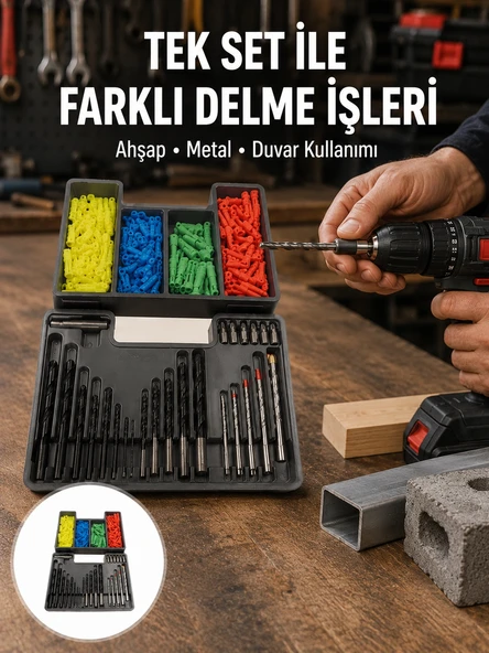 Matkap Ucu Seti Organizerli Çok Amaçlı Delme Uçları Yeni Nesil ürün görseli 1