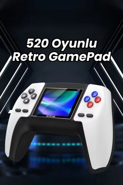 Retro Oyun Konsolu, 520 Oyunlu, TV Bağlantılı, Beyaz Kumandalı Klasik Oyun Cihazı ürün görseli 1