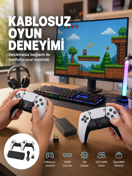 20600 Oyunlu Retro Oyun Konsolu Kablosuz Joystick Yeni Nesil ürün görseli 1