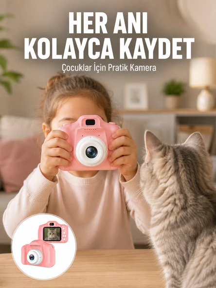 HD Video Kayıt Özellikli Mini Dijital Kamera Fotoğraf Çekimli USB Şarjlı Yeni Nesil ürün görseli 1