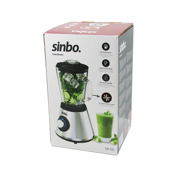Sinbo Turbo Doğrayıcı Blender - Buz Kırıcı - 1.5 Litre Cam Hazne ürün görseli 1
