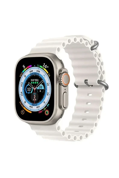 49mm Metalik Kasa ve Silikon Kordonlu, GPS ve Nabız Sensörü Özellikli Akıllı Saat ürün görseli 1