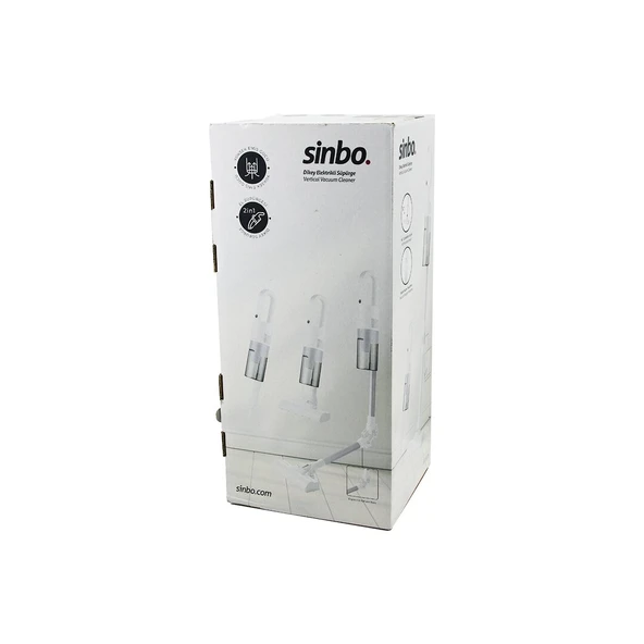 Sinbo Dikey Elektrikli Süpürge - Beyaz - 500W - Ergonomik Tasarım ürün görseli 1