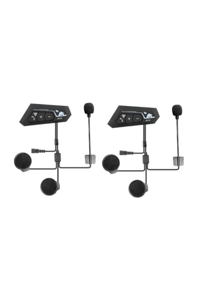 Motosiklet Kaskı İçin Bluetooth Kulaklık ve Intercom Sistemi, Su Geçirmez Özellikli ürün görseli 1