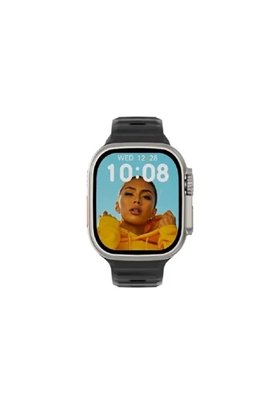 49 mm Ekranlı GPS Özellikli Siyah Silikon Kordonlu Akıllı Saat ve Aktivite Takip Cihazı ürün görseli 1