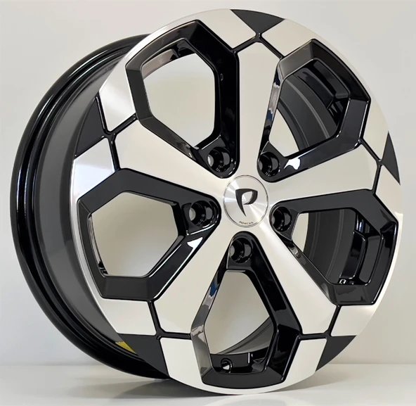 16 İNÇ 5X114,3 DUSTER MEGANE 4 FLUENCE UYUMLU JANT TAKIMI 6.5 X 16 BKY-1274 5X114.3 ET40 66.1 BLACK MACHINED XL ürün görseli 1