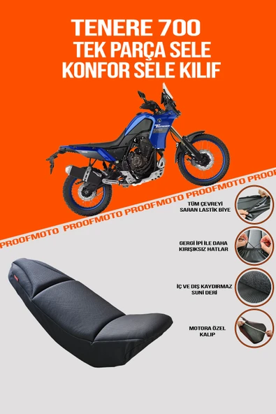 YAMAHA TENERE 700 (TEK PARÇA SELE) Konfor Sele Kılıf ürün görseli 1