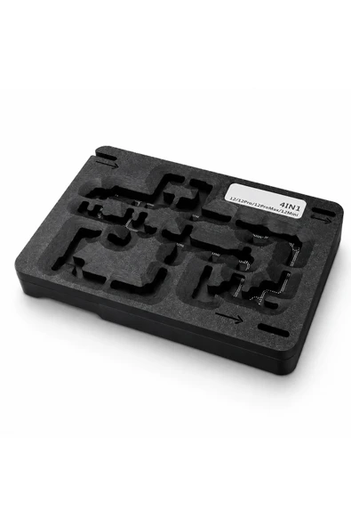 Iphone 12 / 12 Pro / 12 Pro Max / 12 Mini Uyumlu 4'ü 1 Arada Anakart Orta Katman Reballing Lehimleme Kalıbı Platformu ürün görseli 1