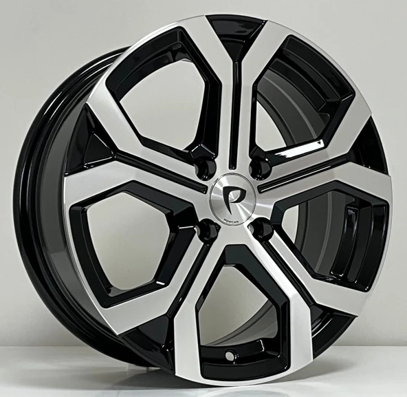 16 İNÇ 5X114,3 DUSTER MEGANE 4 FLUENCE UYUMLU JANT TAKIMI 6.5 X 16 BKY-1388 5X114.3 ET40 66.1 BLACK MACHINED XL ürün görseli 1