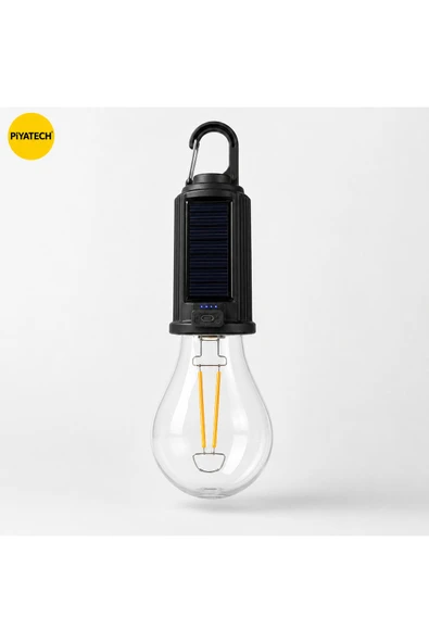 Güneş Enerjili Şarjlı Askılı Kamp Lambası Uzaktan Kumandalı Type-C Retro Çadır Aydınlatması ürün görseli 1