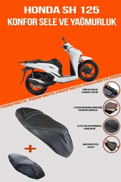 HONDA SH 125, SH125 - Konfor Sele Ve Yağmurluk Kılıf ürün görseli 1