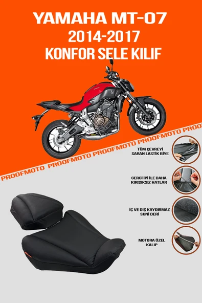 YAMAHA MT 07, MT-07 (2014 - 2017) Konfor Sele Kılıf ürün görseli 1