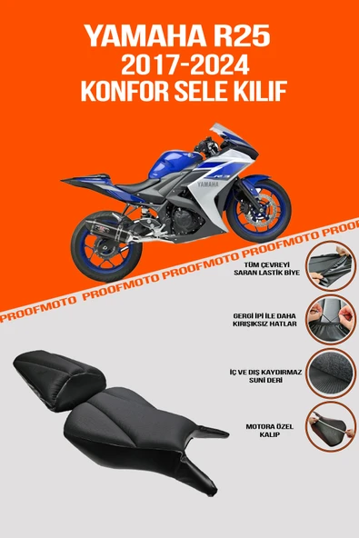 YAMAHA R 25, R25, R-25 (2017-2025) Konfor Sele Kılıf ürün görseli 1