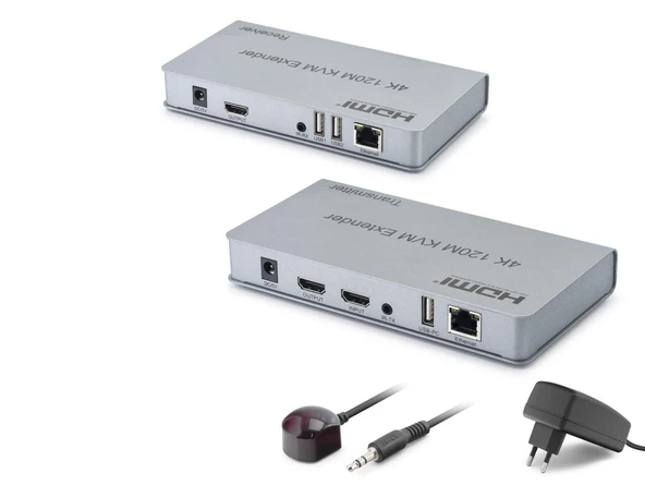 Hdmı Kvm Extender 4K 120 M Usb Ir Loop Out HDX1423 ürün görseli 1