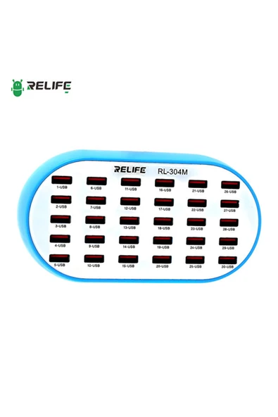 RELIFE RL-304M | 160W Yüksek Güç 30 Port Akıllı Endüstriyel Şarj İstasyonu (Telefon/Tablet) ürün görseli 1