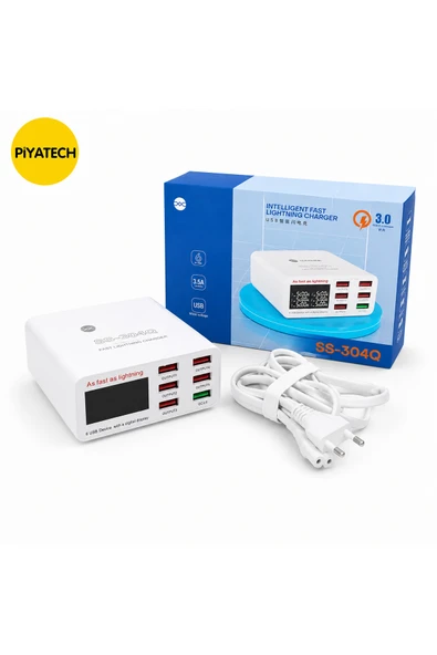 SS-304Q 6 Port USB Hızlı Şarj Cihazı ürün görseli 1