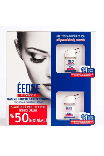 Eeose Forte Kaş ve Kirpik Bakım Serumu İkili Fırsat Paketi 2X10 ml ürün görseli 1