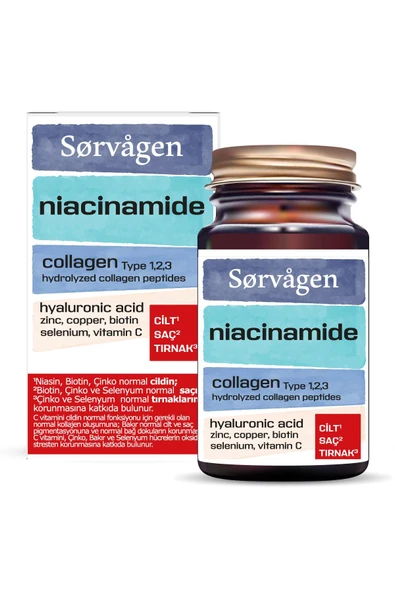 Sorvagen Niacinamide Collagen / Kolajen Hyaluronic Acid Tablet ürün görseli 1