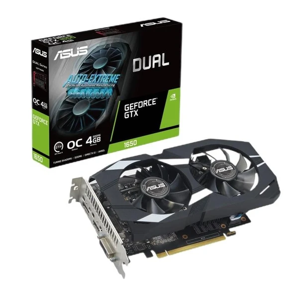 Asus Dual GeForce GTX 1650 OC Edition 4GB GDDR6 Evo Ekran-Outlet ürün görseli 1