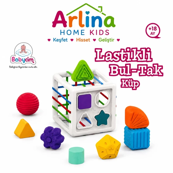 Eğitici Lastikli Bul-Tak Küp - Resim 5