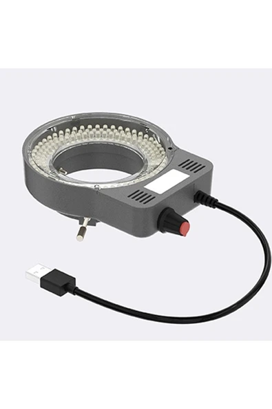 Mikroskop Ring LED Aydınlatma Lambası - Ayarlanabilir Halka Işık Kaynağı USB'li ürün görseli 1